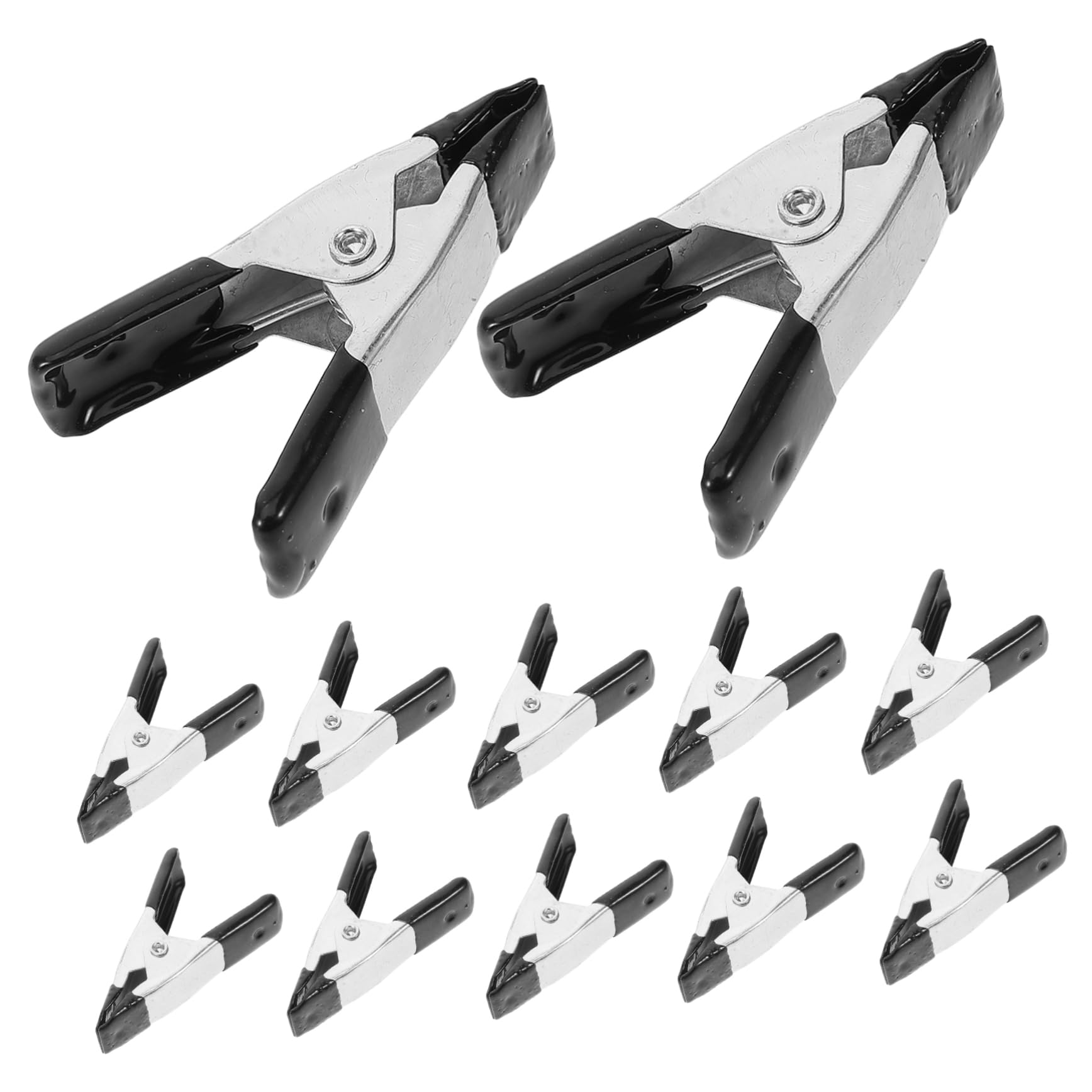 Lurrose 5 Set Fermaglio A Molla Pesante Clip Sullo Sfondo Della Fotografia Clip Per Fondale Morsetto Nome Morsetti in Plastica Clip Di Stoffa Di Sfondo Acciaio Al Carbonio Nero 20 Pezzi*5