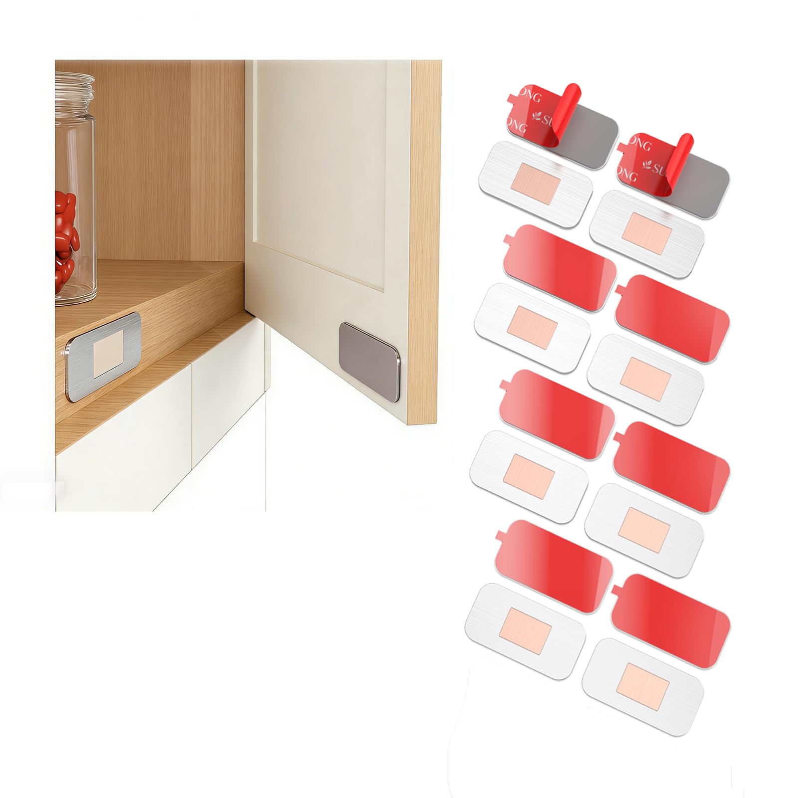 Magnetic Cabinet Catches - 12 Pack Strong Hold -14