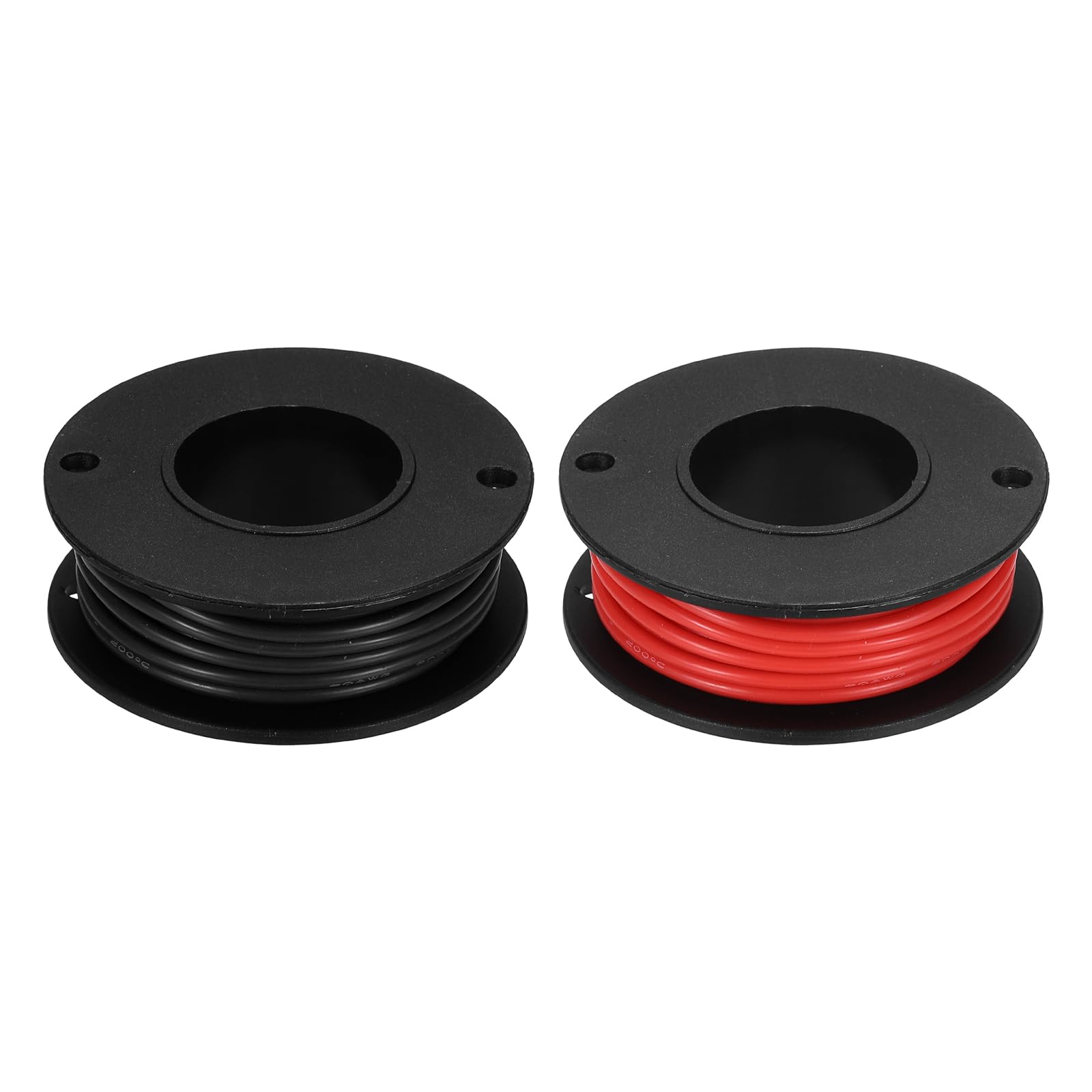 sourcing map 2pcs 20 AWG Silicone Electrical Wire Spool, 20 Gauge 4.6m/15ft Electrical Wires, 600V 200C Tinned Copper Stranded High Temp Battery Wire for Automotive, RV Inverter - Red & Black — image 1