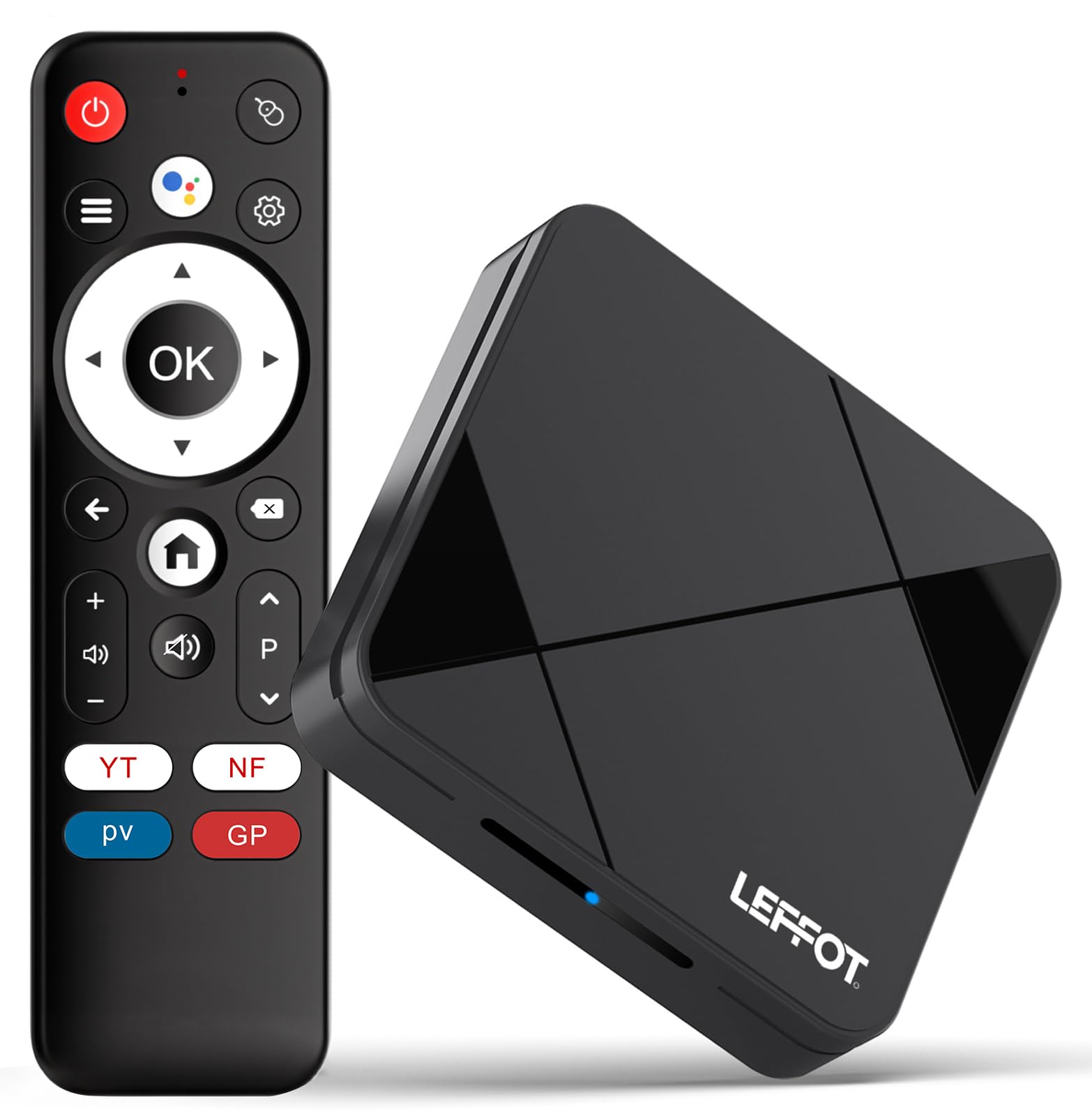 4K UHD Android 14.0 TV Streaming Box 2026, 2GB RAM + 16GB ROM | IP-TV Box Mit Sprachsteuerung, 2.4G/5G WiFi 6, BT 5.4, USB 3.0, 100M Ethernet, HDR10, RK3518 Quad-Core A53
