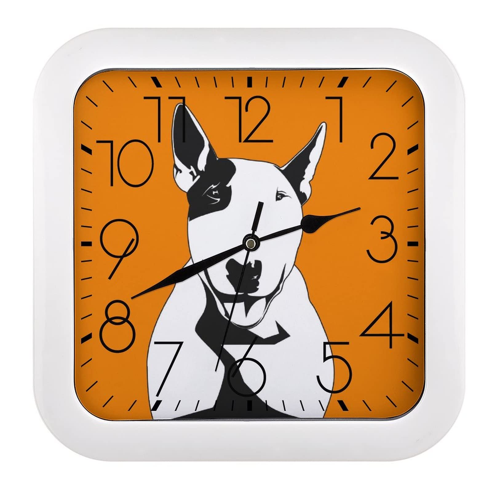Pendule murale silencieuse moderne pour salon et école motif chien
