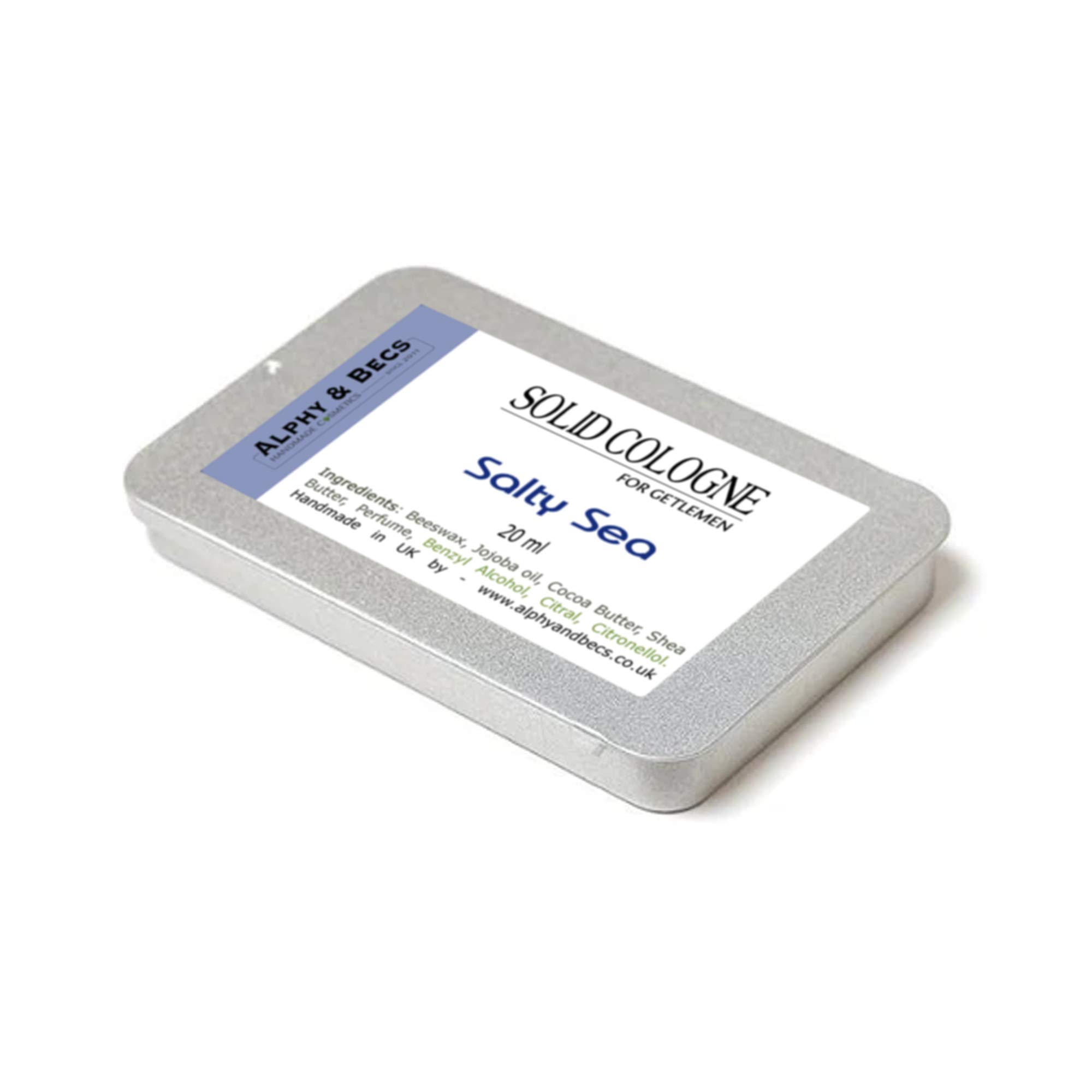 Alphy & Becs - Solid Cologne For Men - Salty Sea - 20ml