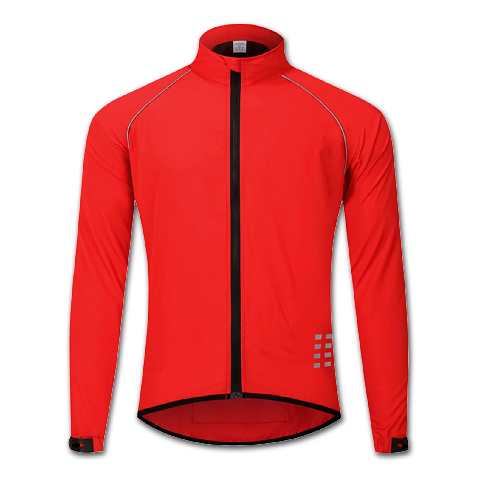 Męskie Wiatrówka Kurtka rowerowa Odblaskowy Wiatroszczelny Wodoodporny Topy na rower Szybkoschnący Rower górski Rower górski Płaszcz przeciwdeszczowy Bieganie Jazda konna Koszulki,Red-2XL