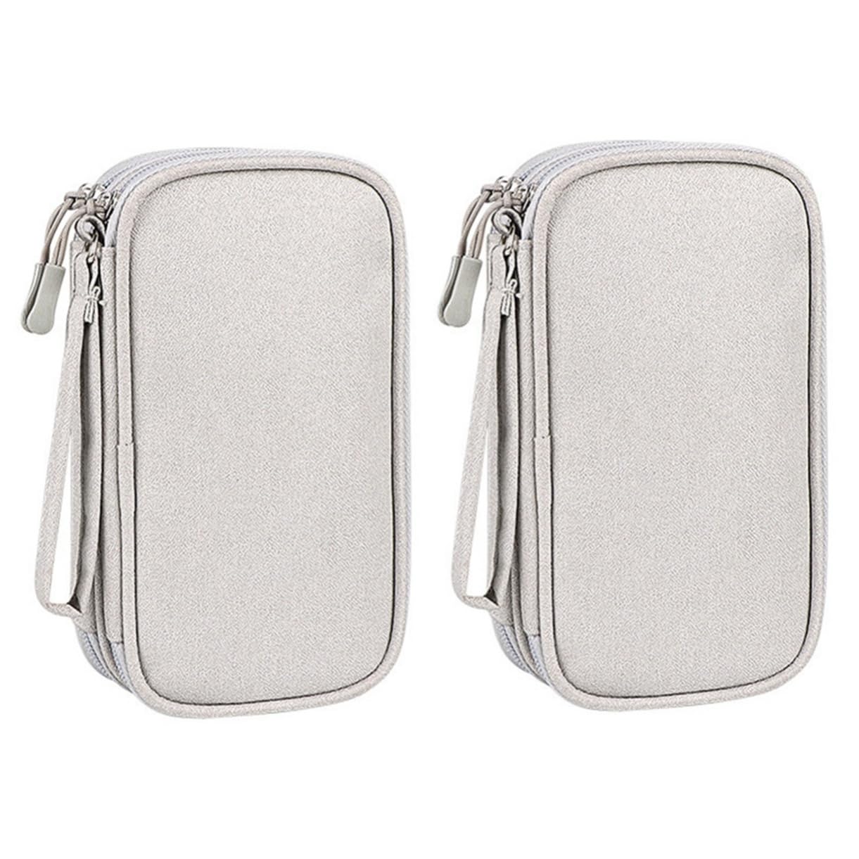 DOITOOL 2piezas Organizador Electrónico De Viaje Bolsa Portátil De Almacenamiento para Cables Auriculares y Accesorios Funda De y Ligera
