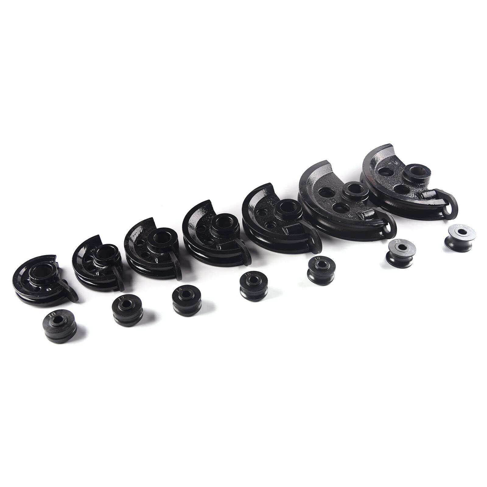Piegatubi manuale 0-180° con 7 matrici (10-25 mm) per tubi in rame, tubi in ferro, tubi in alluminio, tubi in acciaio inox