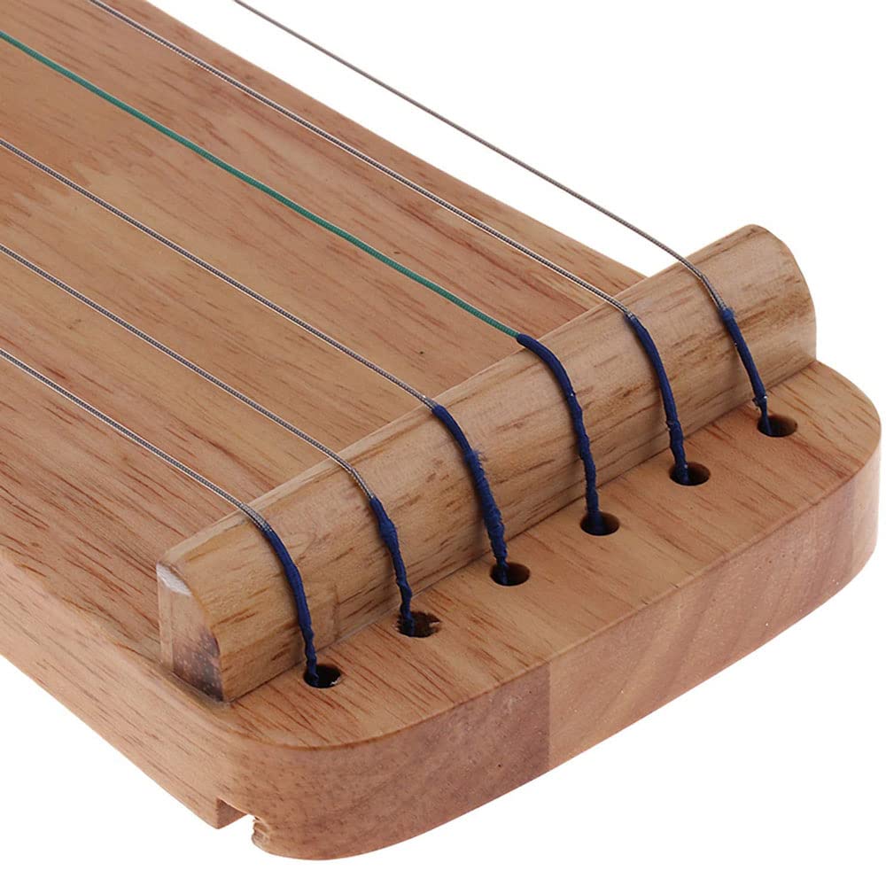 Cithare, Instrument de Musique en Bois, Guqin Professionnel Débutant, Entraîneur de Main pour Guzheng, Instrument Portable à 6 Cordes, Mini Cithare Chinois Exerciseur de Doigt Accessoires