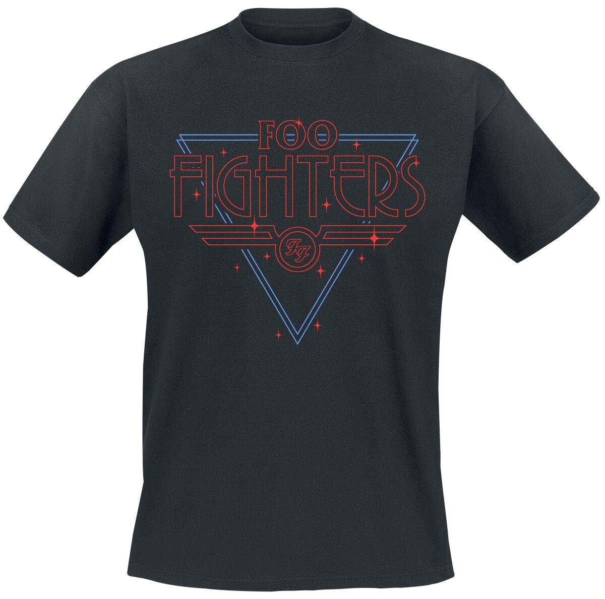 Foo Fighters T Shirt Black Disco Outline Band Logo Official Mens Black XL