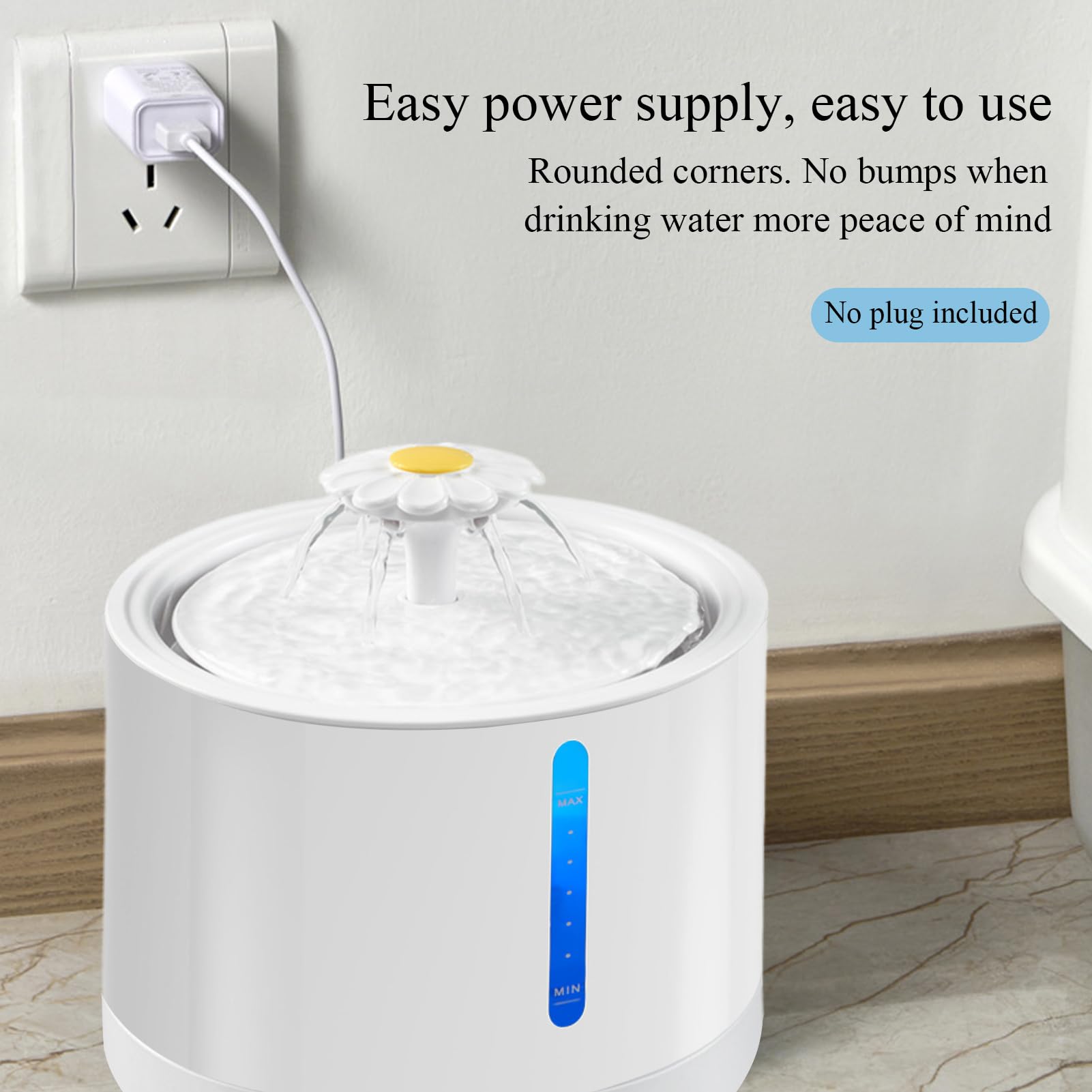 Gatto Fountain Drink | Dispensatore di acqua di cucciolo con supporti di riempimento LED | 2L Fountaine Automatica per animali
