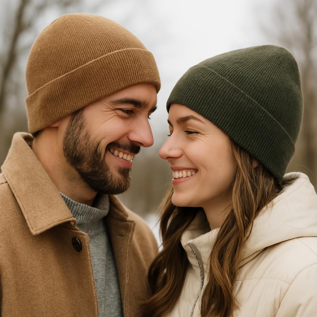 Beanie Hats for Men & Women - Warm Stocking Caps for Men & Women, Cuffed Knit Thermal Hats, Gift for Him & Her - Image 6