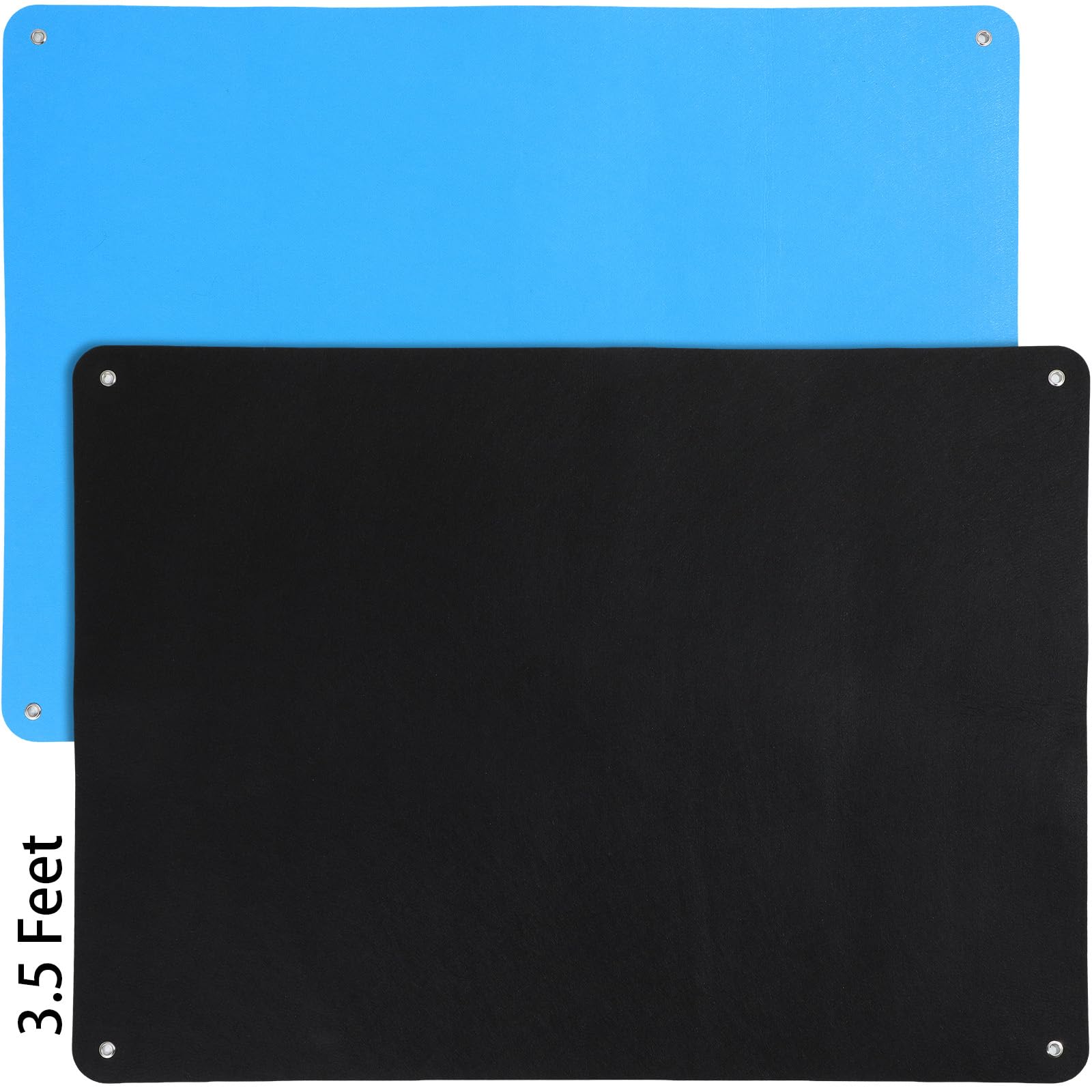 Poen 2 Pcs 41 x 29 Inch Felt Board Toddlers Flannel Board Stories Felt Stories Activities Play Kits for Preschool Classroom Wall Hanging Boys Girls Birthday Gifts Homeschooling Activity, Blue, Black