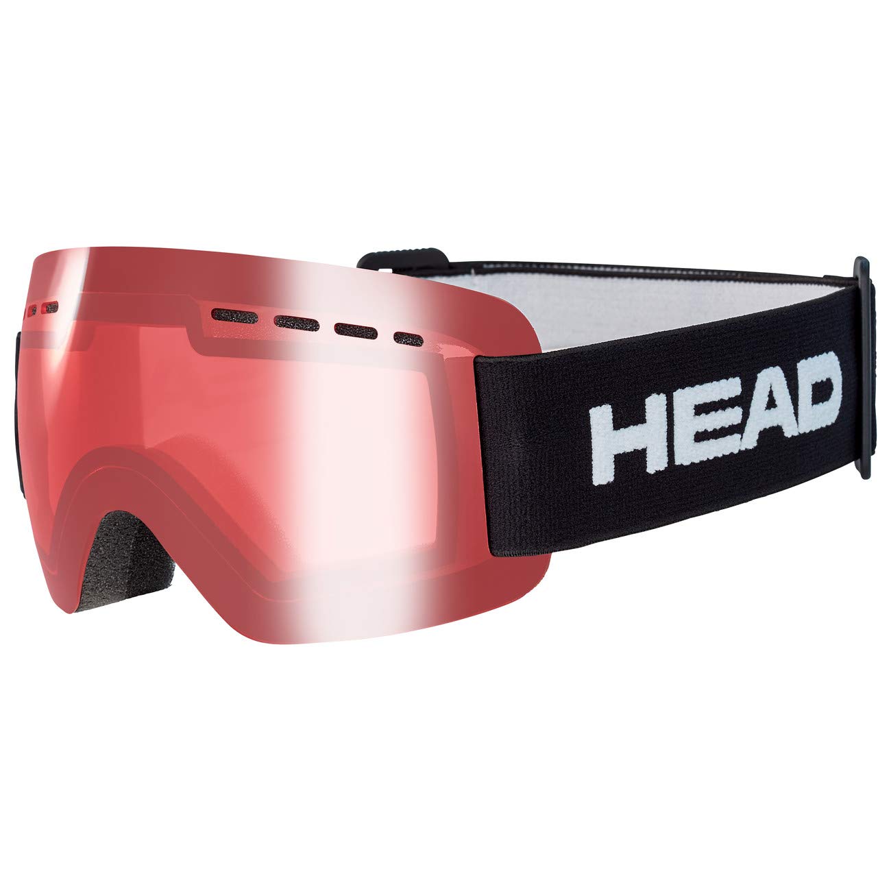 HEAD Solar Jr Occhiali da Sci, Unisex-Adult, Rosso, Taglia Unica