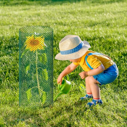 32.8ftx16In Plant Protectors from Animals,Plant Cages for Outdoor Plants,Wire Plant Protector Cage,Wire Plant Protector,Chicken Wire Cloche with Ground Stakes & Nylon Ties Protect Plants from Animals by UJG - Used condition - Image 5