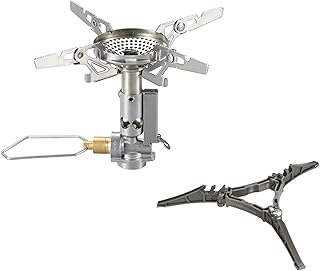 CAMPINGMOON Canister Top Stove Portable Compact Foldable w/igniter w/Gas Fuel Can Stabilizer XD-2F/Z41