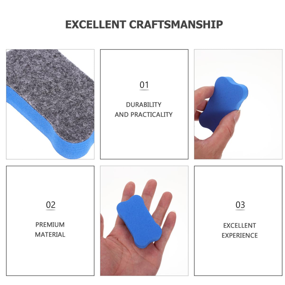 Gogogmee Cartoon Design Whiteboard Erasers 24pcs Eva Erasers Dry Erase Boys and Girls Teacher Office Supplies