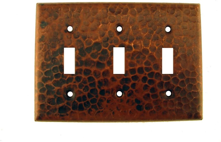 Premier Copper ProductsPremier Copper Products ST3 Copper Switch Plate Triple Toggle Switch Cover, Oil Rubbed Bronze