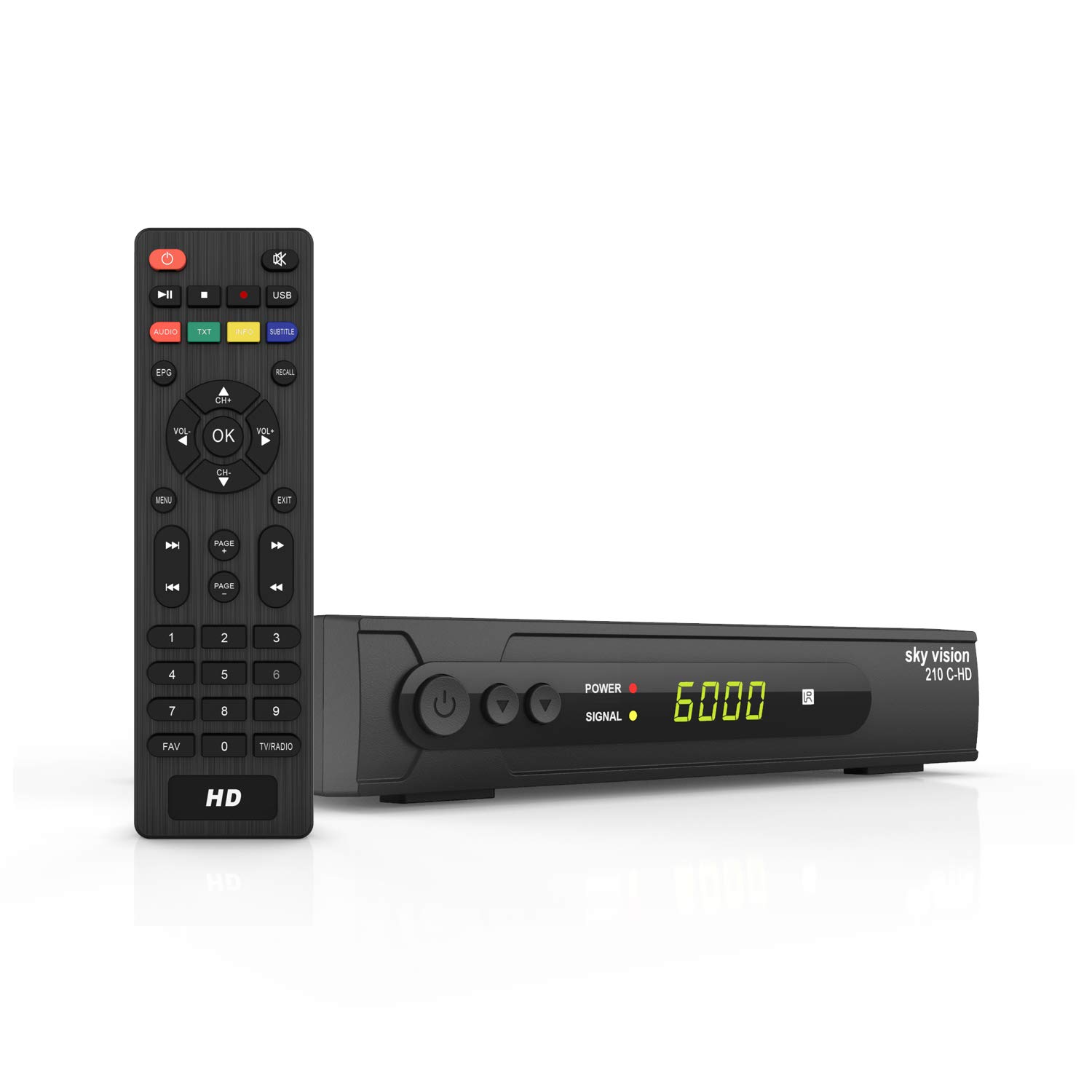 sky vision DVB C Kabel Receiver 210 C-HD - HD Receiver für Kabel TV, DVB C Receiver für HDTV, Digital Receiver für Kabel, HDTV Receiver Kabel für Full HD TV und Radio
