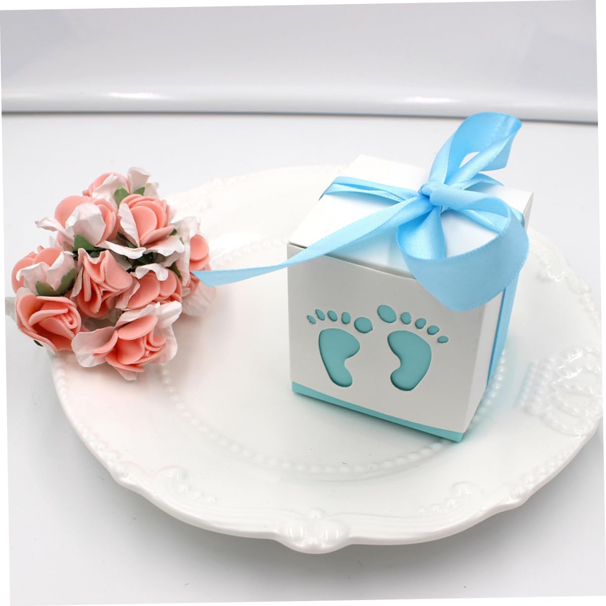 BEBEMOKO 100pcs Wedding Guest Gifts Small Candy Boxs Favor Boxes for Bridal Shower Party