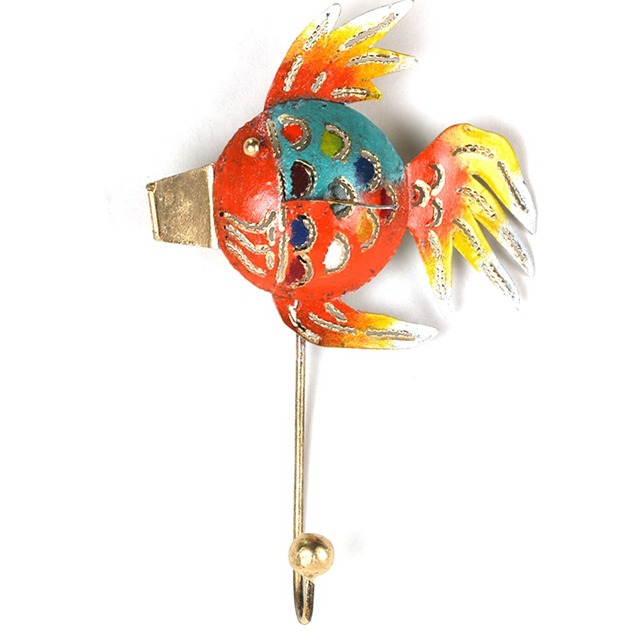 ART-CRTAFT Kleiderhaken aus Metall Motiv Fisch-02