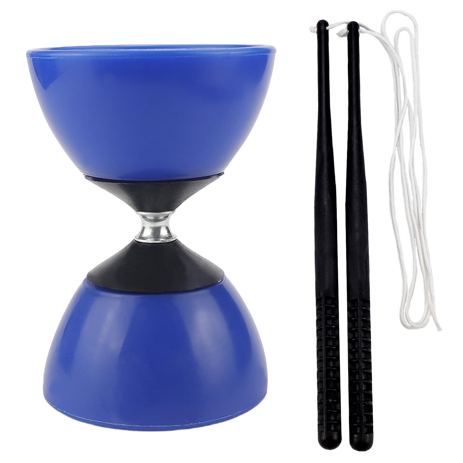 Chinese Yo-Yo Juggling Toy Set - Rubber Plastic Diabolo with Hand