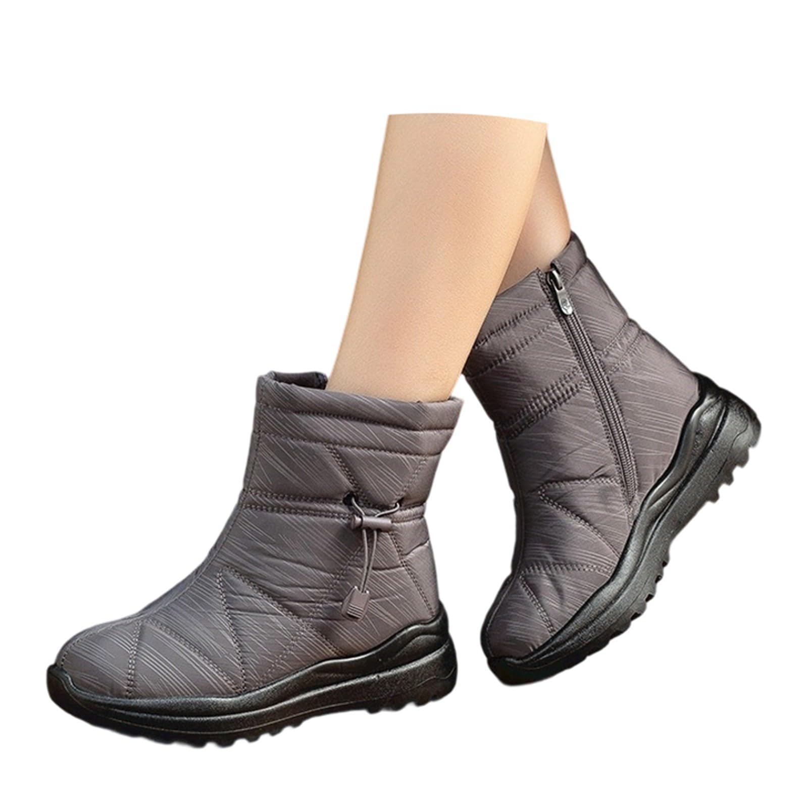 Stivali da Neve 2026 Invernali Donna, Antiscivolo, Isolati, A Metà Polpaccio, con Tacco Piatto, Casual, Comodi, Caldi, Stivaletti Per Il Freddo Donna Doposci Uomo
