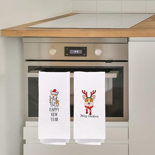 Miniatura 6 de NEGIGA Juego de 4 toallas de cocina y paños de cocina divertidos de 24 x 16 pulgadas, decoración divertida para perros, toallas de baño para cocina