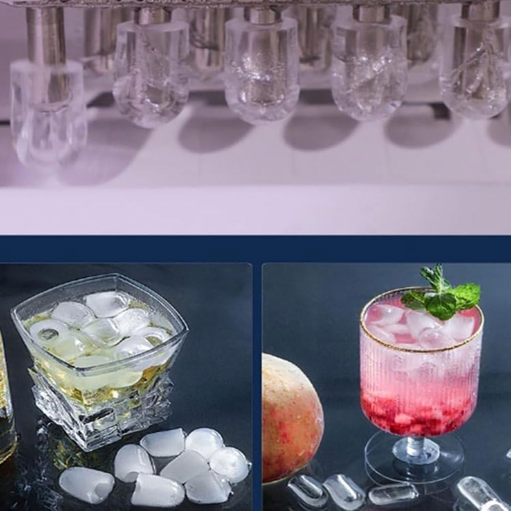 Yxkjzhf Ones-Touch Operations Ice Maker Machine, Portable Countertop Ice Cube Maker, Self-Cleaning Ice Maker With Portable Handle on Fridge.com - View 6