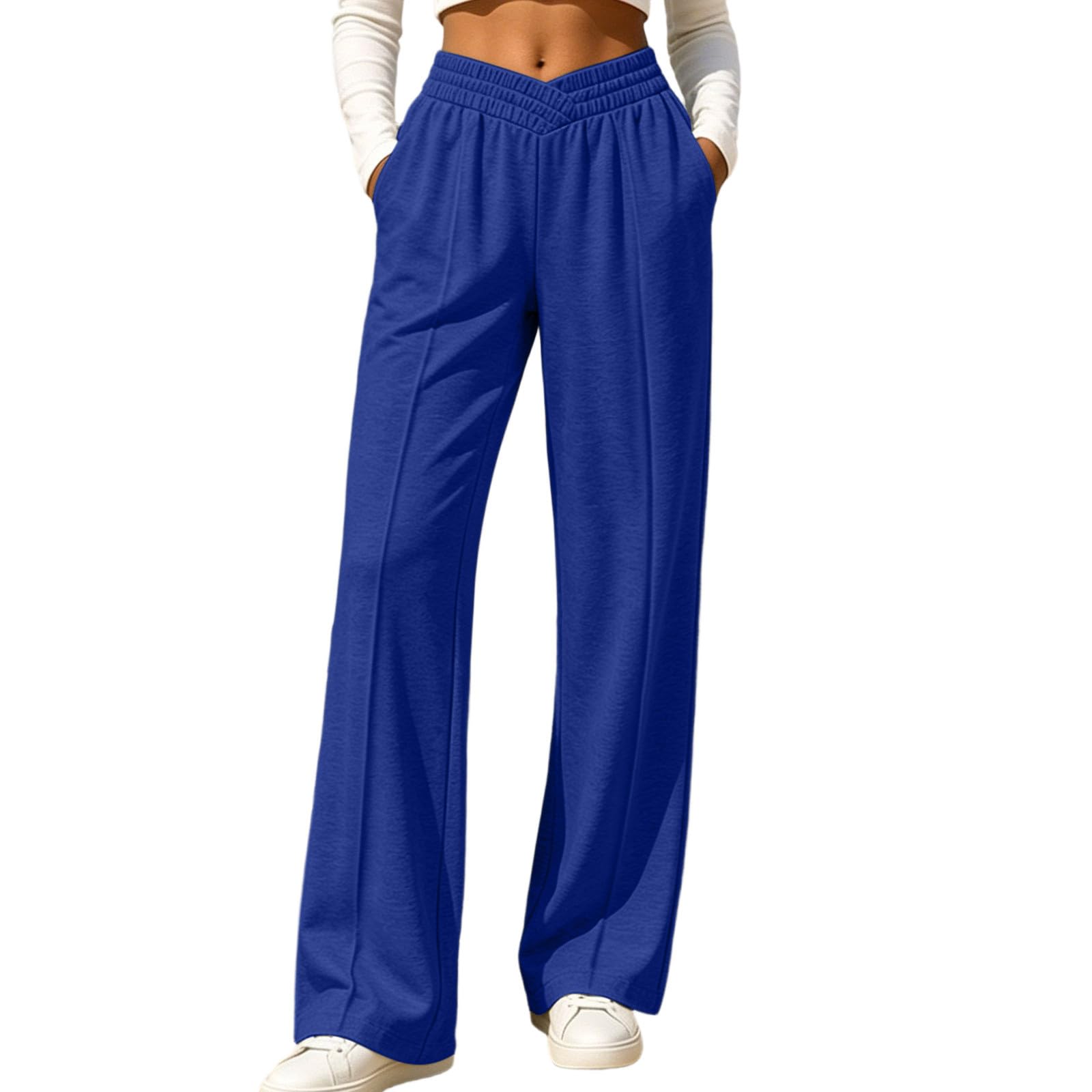 Pantaloni Donna Invernali Pants Larghi Moda Jogger Casual Elastico in Vita E Tasche Pantaloni Running Jogging Leggero Tinta Unita Jogger Pantalone Sportivo Casual vestibilità Ampia