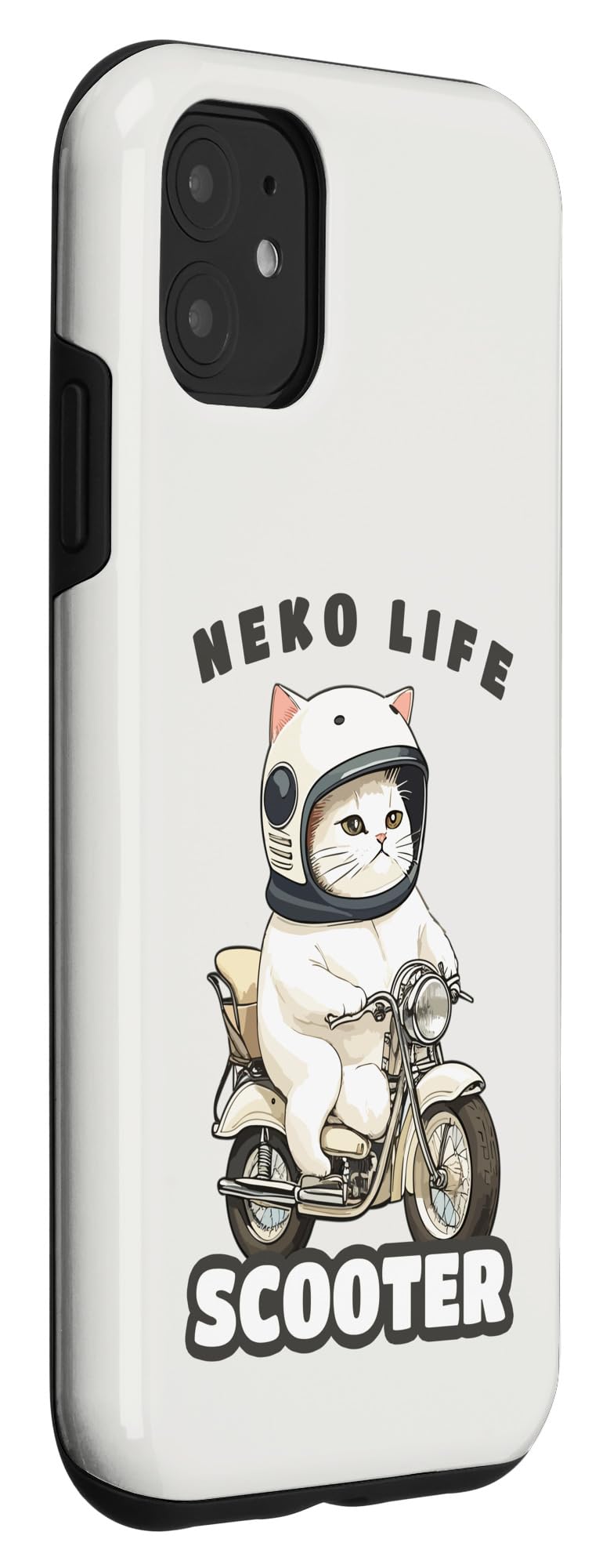 iPhone - しろ猫☆様 猫 犬 友達 カップル お揃い クッション型 おとなしくしろ
