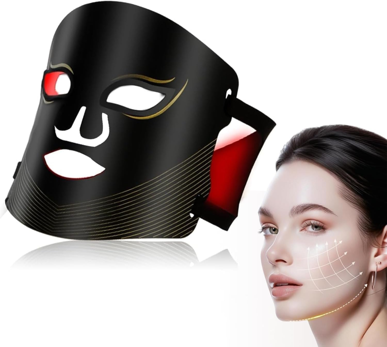 Red Light for Face, 660nm & 850nm Near-Infrared LED Face Light with 3-in-1 Chip, Professional Red Lamp at Home Use and Travel Red Light for Face, 660nm & 850nm Near-Infrared LED Face Light with 3-in-1 Chip, Professional Red Lamp at Home Use and Travel