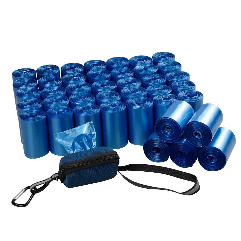 Fiazony 1400 Counts 40 Roll Dog Poop Bags Dog Waste Bags with Dispenser, Blue