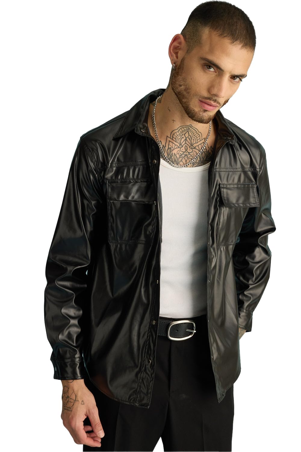 FREAKINSApocalypse Black Leather Shirt