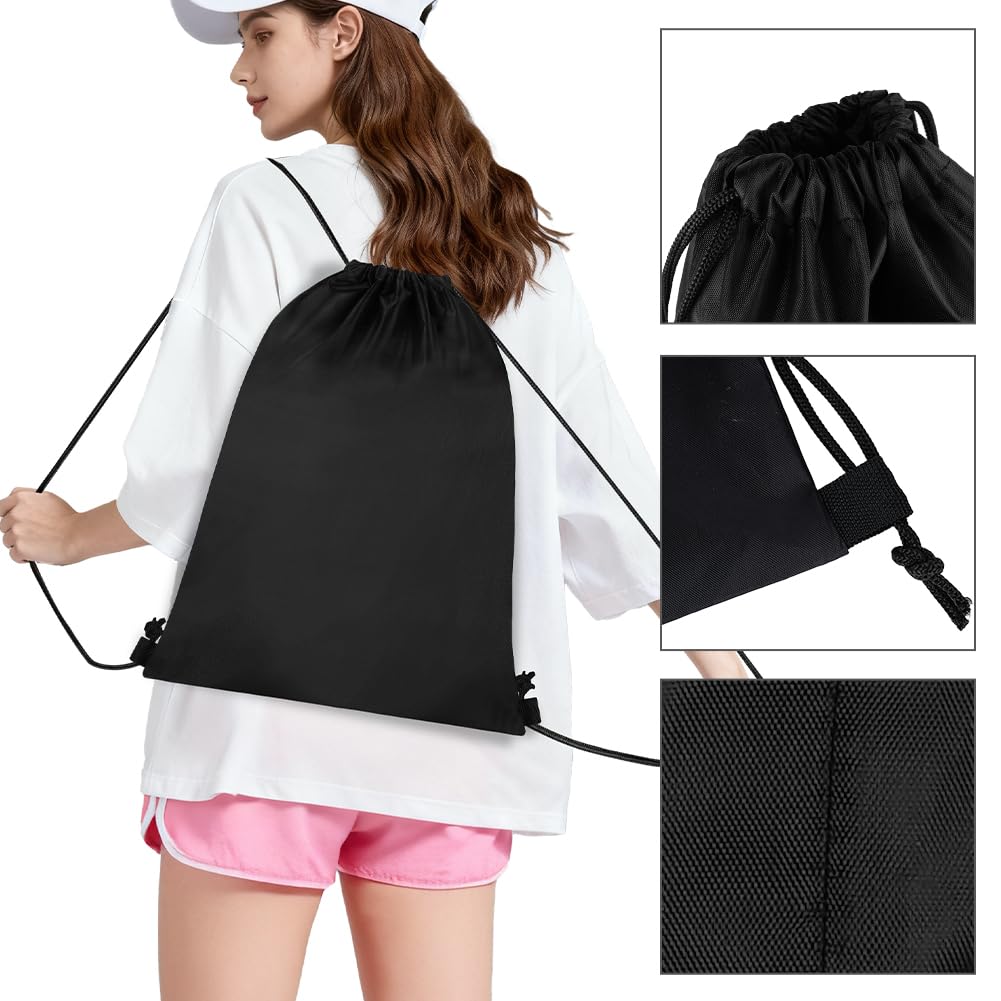 DiULi Sac de Sport avec Cordon de Serrage, Sac à Dos à Cordon de Serrage pour Sport, S-ac à Dos Étanche avec Fermeture Éclair Extérieure pour Les Vacances, Les Voyages