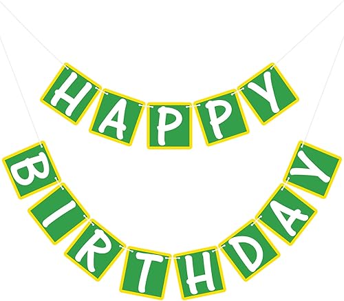 Breling Cartel de cumpleaños con temática callejera para fiesta de cumpleaños pre-encordada, decoración colgante de dibujos animados para niños,