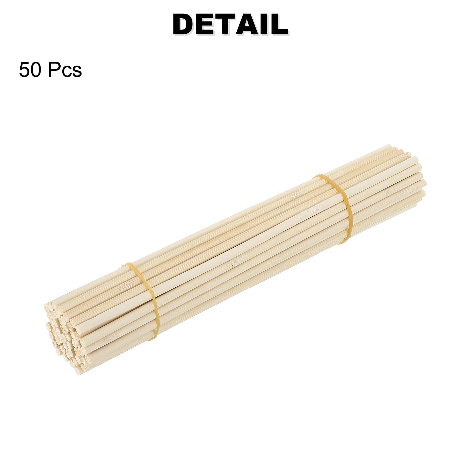 Sourcing Map 50 Bastoncini Di Legno Rotondi Per Fai Da Te - 0,4 X 8 Cm, In Betulla Naturale - Per Casa Delle Fate, Modellismo, Decorazioni E Artigianato - 5