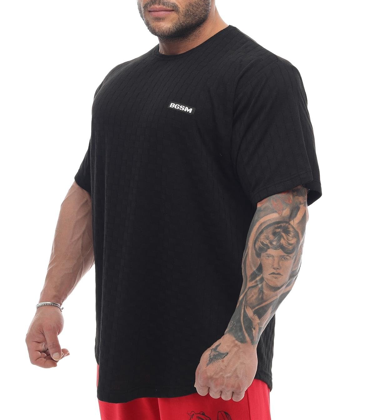 T-shirt pour homme Oversize Gym Fitness Musculation Gym Fitness Bodybuilding Haut de style de vie élastique et léger