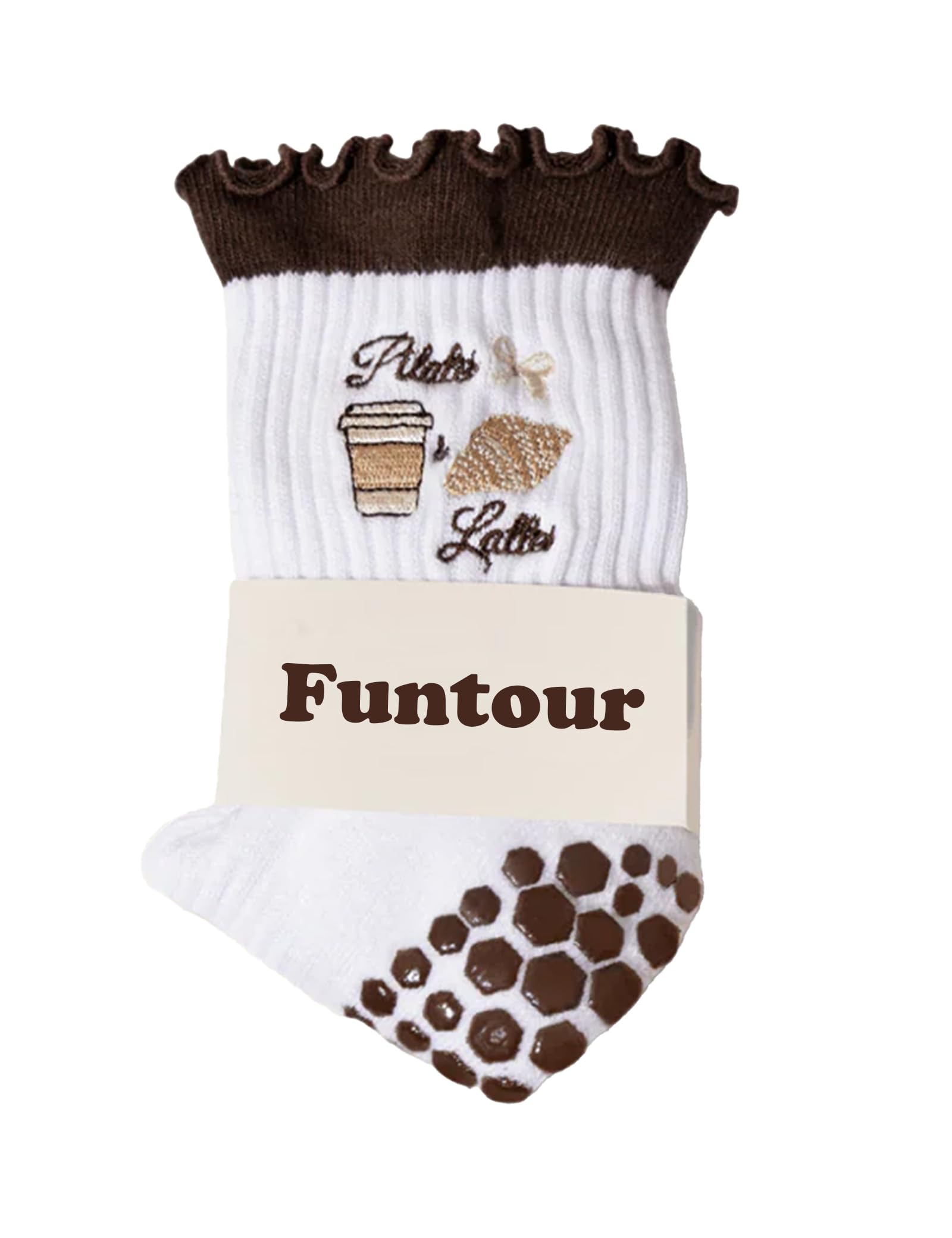Pilates Grip Yoga Socks For Women Barre Socks Cute Athletic Non Slip Sock Crew For Workout Hospital