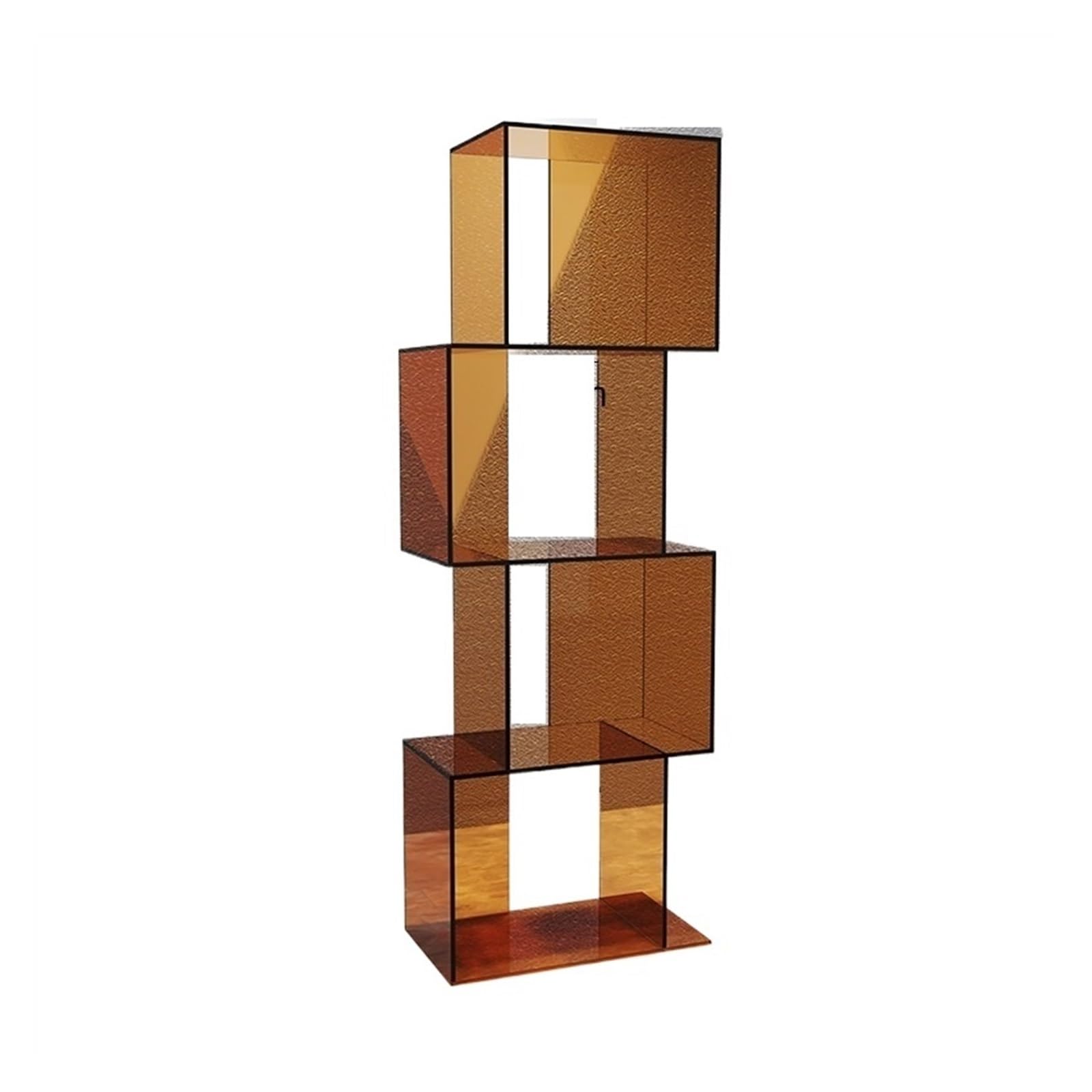 Lizhuzhuzs28 Bookcase Shelf Acrylic Multi-layer Display Shelf, Shoe Bag, Window Prop Bookshelf Display(Bruin)