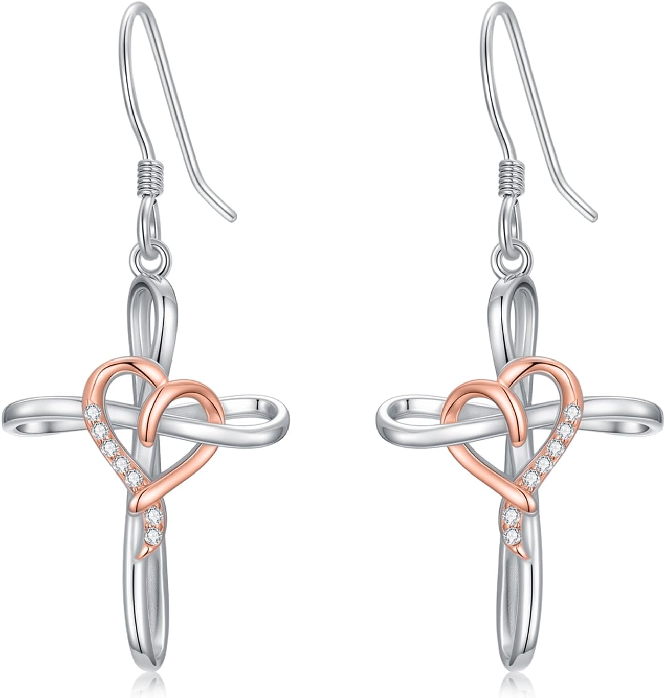 Mustard Seed/Infinity/Cross Earrings for Women 925 Sterling Silver Celtic Cross Dangle Drop Leverback Earrings Christian Jewelry Mothers Day Gifts