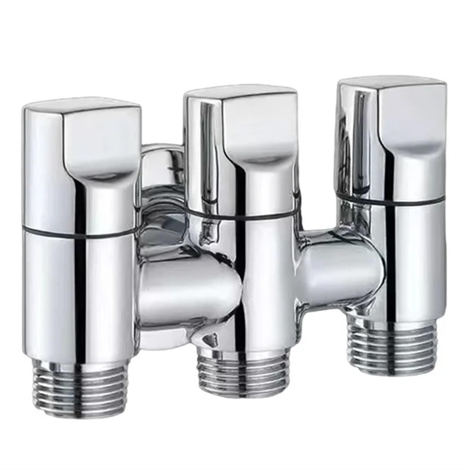 Vanne d'angle à 3 voies compacte avec répartiteur eau trois voies silver