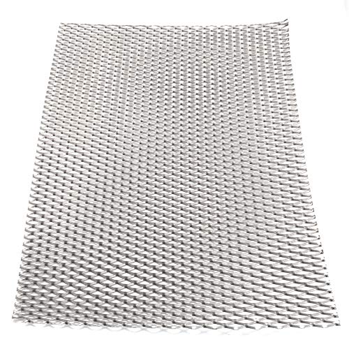 Plaque Perforée En Métal Type Maille Titane - Neuve - Peut être Découpée Aux Dimensions