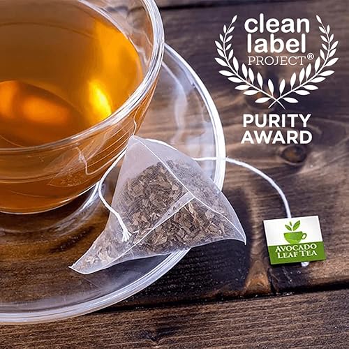 Miniatura 4 de Avocado Leaf Tea – Hierbas sin cafeína – Té de bienestar suave y rico en antioxidantes – Preparación caliente o fría – Todo natural, sin OMG – 15