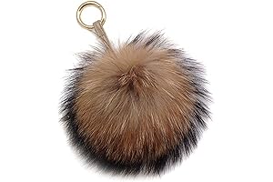 Fluffy Faux Fur Pom Pom Keychain
