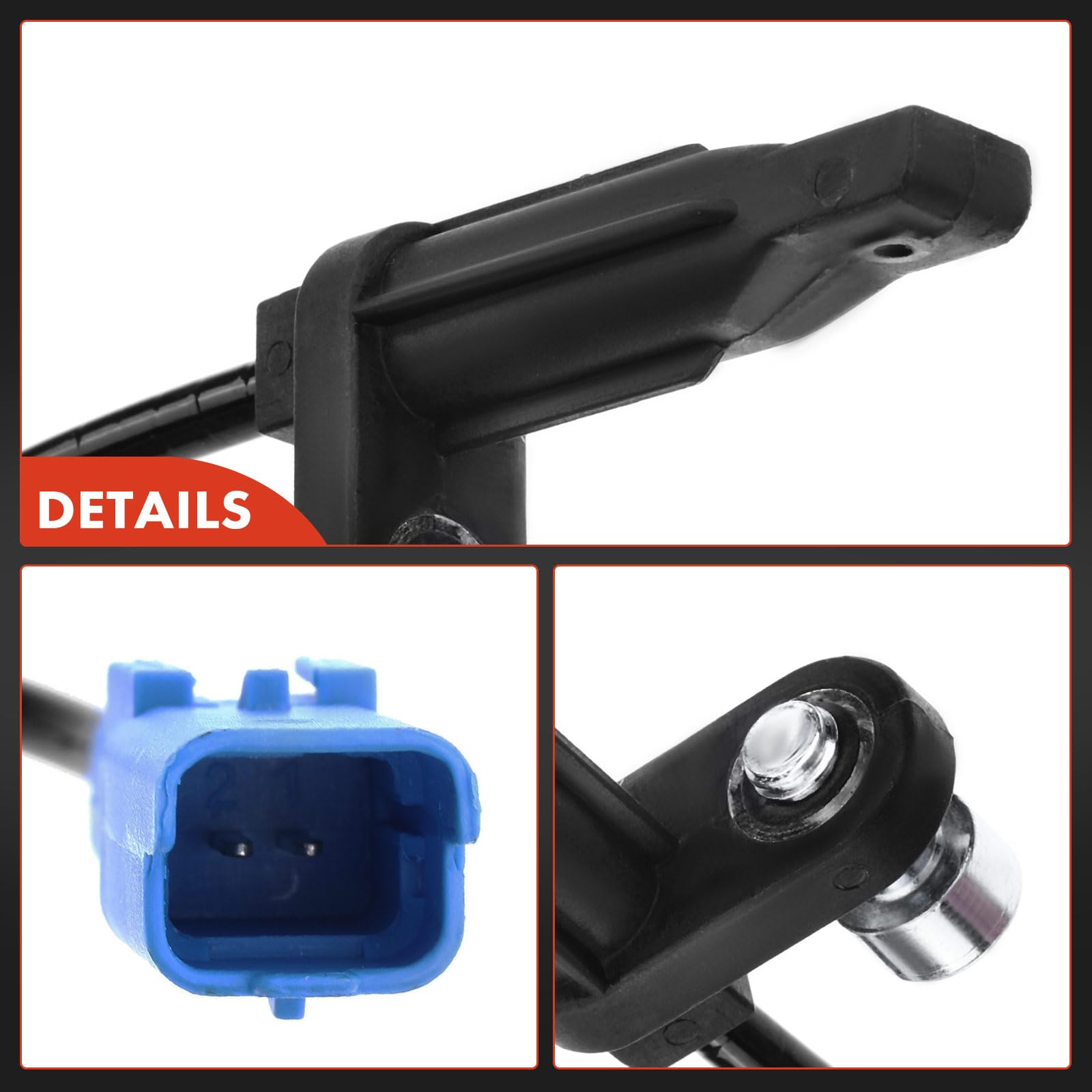 Frankberg 2x Sensori Velocità Ruota Sensore ABS 2-Poli Compatibile con C5 III Break RW 508 SW I 8E 407 SW 6D 6E 407 6D C5 III RD Replace# 9670055080
