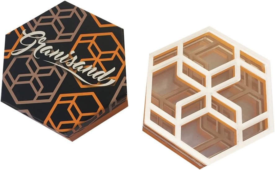 Modern Geometric Coaster Set (6 pcs) Includes Gift Box (White/Brown/Orange)