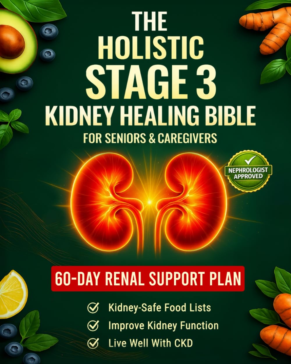 The Holistic Stage 3 Kidney Healing Bible for Seniors: A Newly Diagnosed Step-by-Step Guide with an Easy 60-Day Meal Plan and Simple Daily Habits to Help Improve Kidney Function and Avoid Dialysis