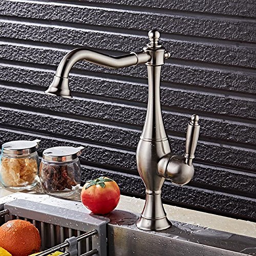 Robinet de cuisine en laiton doré pour évier et vasque moderne