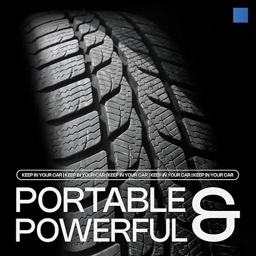 Miniatura 6 de Compresor de aire portátil para inflador de neumáticos, bomba de aire eléctrica inalámbrica, batería recargable de 5000 mAh con manómetro digital de