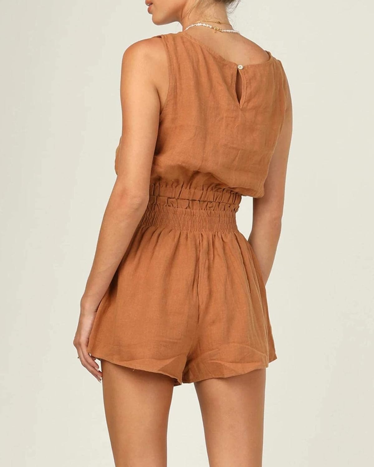 Eurivicy Women's 2pcs Summer Outfits Sleeveless Crop Tank Top and High Waist Pocketed Shorts Loose 2 Piece Short Sets - Image 6