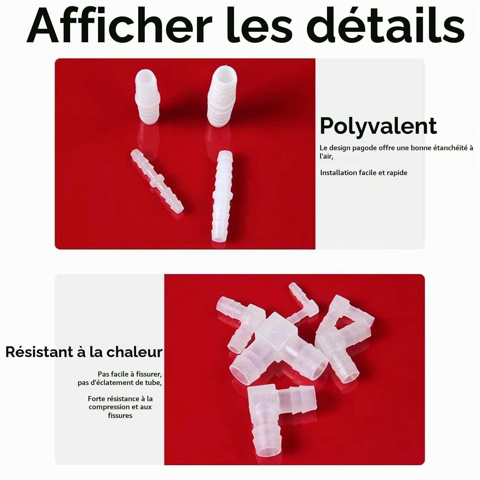 10 Pièces 8mm Raccord Tuyau en Plastique Coude Tuyau Barbe 90 Degrés Coude L Raccord, égal Barbelé Joint épisseur Mender Adaptateur Union Adaptateur(8mm)
