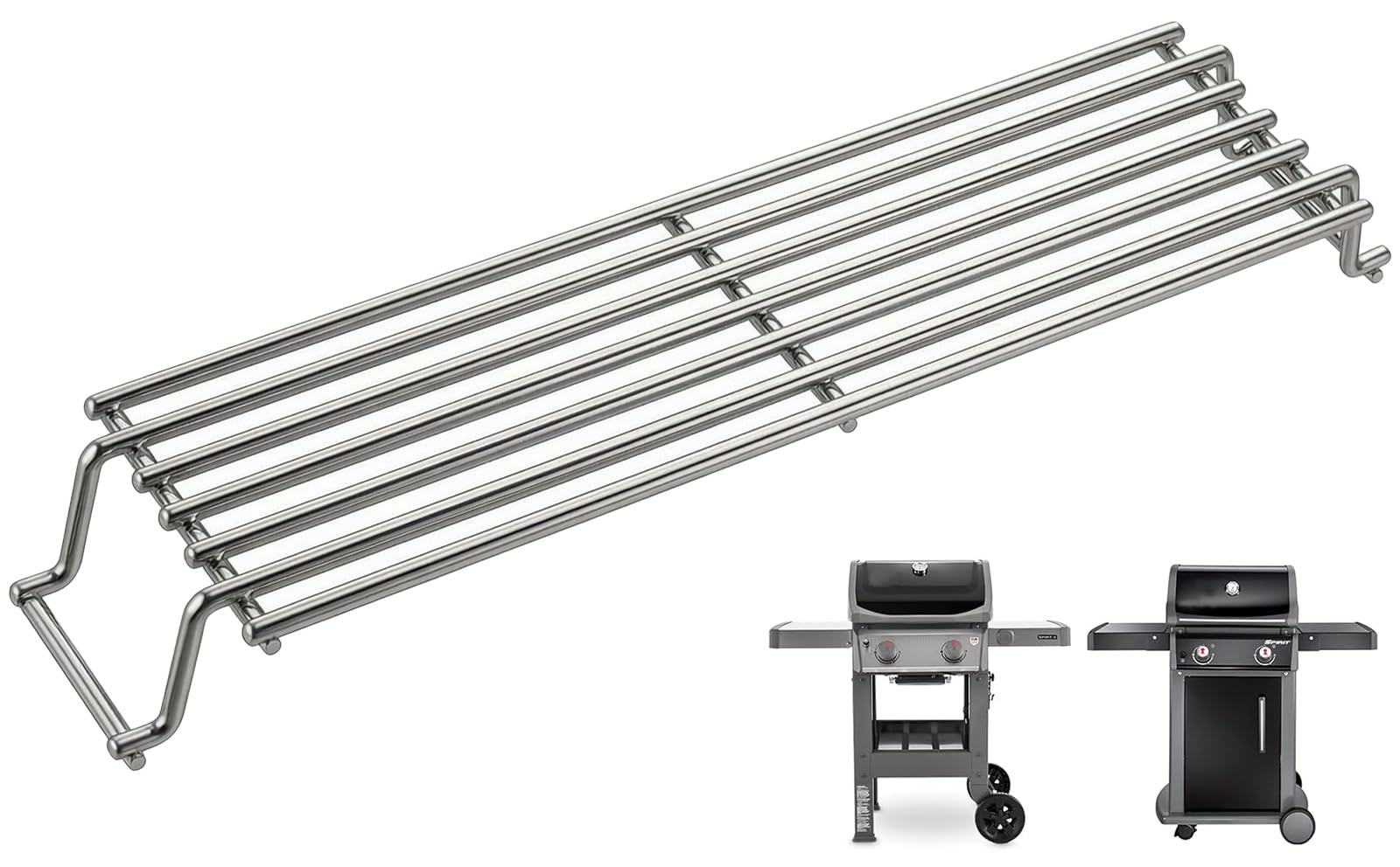 WEBROIL 7641 Grill Warming Rack for Weber Spirit I/II 300 Series Gas Grills, for Weber Spirit I/II E-310 E-320 E/S-315 EP/SP-320 with Front Control Knobs Grill Parts for Weber Genesis Silver Gold B/C